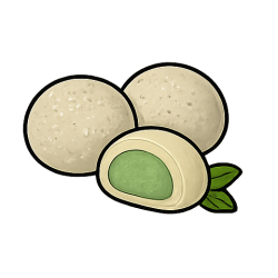 Mochi o smaku śmietanki i mięty