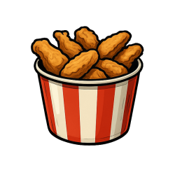 Kubełek 15 skrzydeł + 10 strips