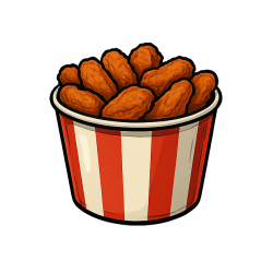 Kubełek 25 skrzydeł (panierka)