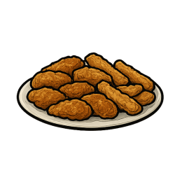 Skrzydła panierowane 25 szt. i stripsy 25 szt. w zestawie