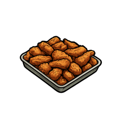 Skrzydła panierowane 50 szt. w zestawie