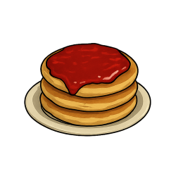 Pancakes z dżemem truskawkowym