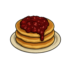 Pancakes z konfiturą z żurawiny