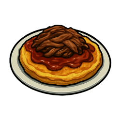 Omlet z szarpaną wieprzowiną i serem