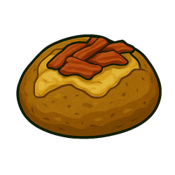 Baked potato with pulled pork